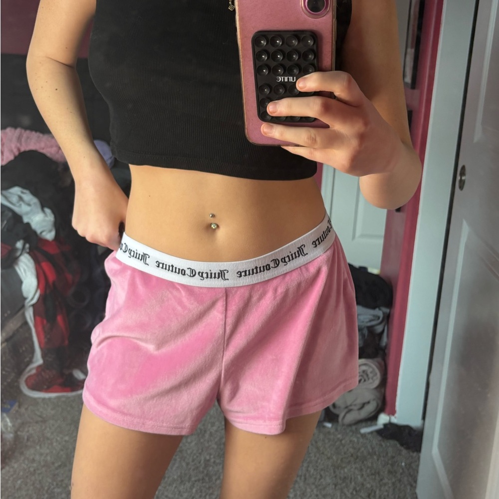 Juicy Couture Pink Velour Athletic Shorts
